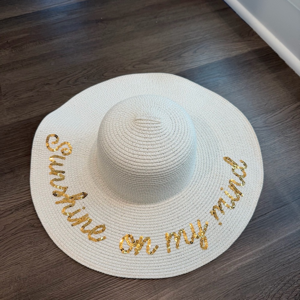 Sun Hat with Gold Lettering - Picture 2 of 3